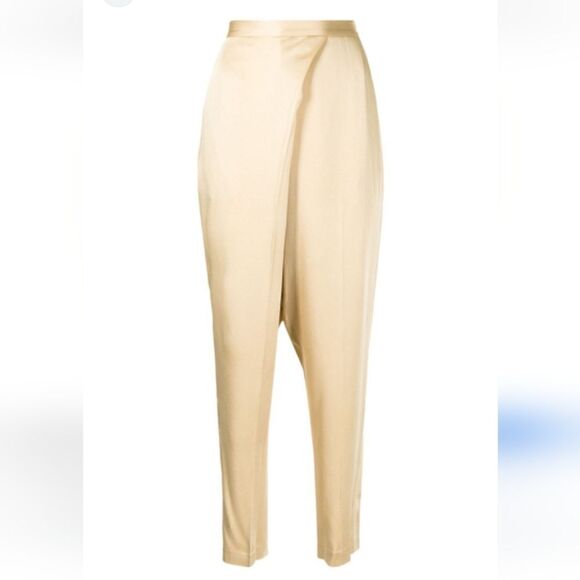 Polo Ralph Lauren Wrap-style Tapered Trousers in Gold Size 0 - Picture 4 of 12